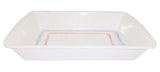3-piece Rectangular Tray Plate Set Blue-Red