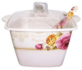 3-sets Casserole with Cover Rose