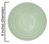 12-piece 8x2.75" Wheat Pulp Spiral Bowl Sets 1000ml (Seaweed)