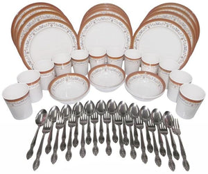 60-pc Round Party Plate Set Gold (Fiesta Printed)