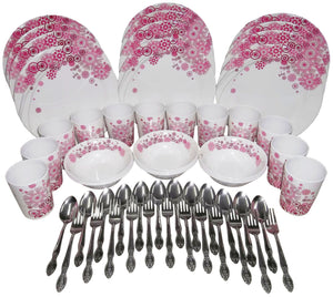 60-pc Round Party Plate Set Lotus (Fiesta Printed)
